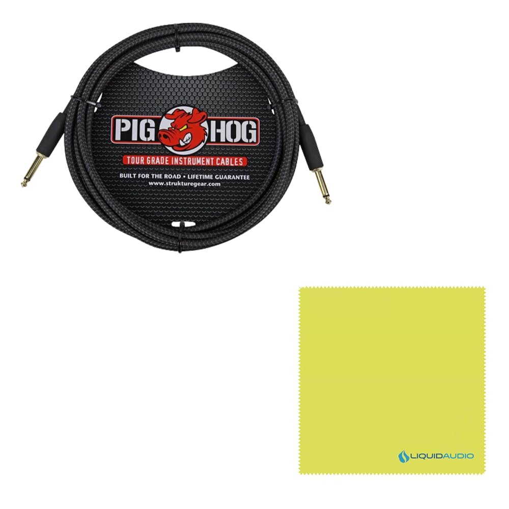 Radial Engineering StageBug SB-2 Compact Passive DI Bundle w/Pig Hog PCH10BK "Black Woven" Instrument Cable and Liquid Audio Polishing Cloth