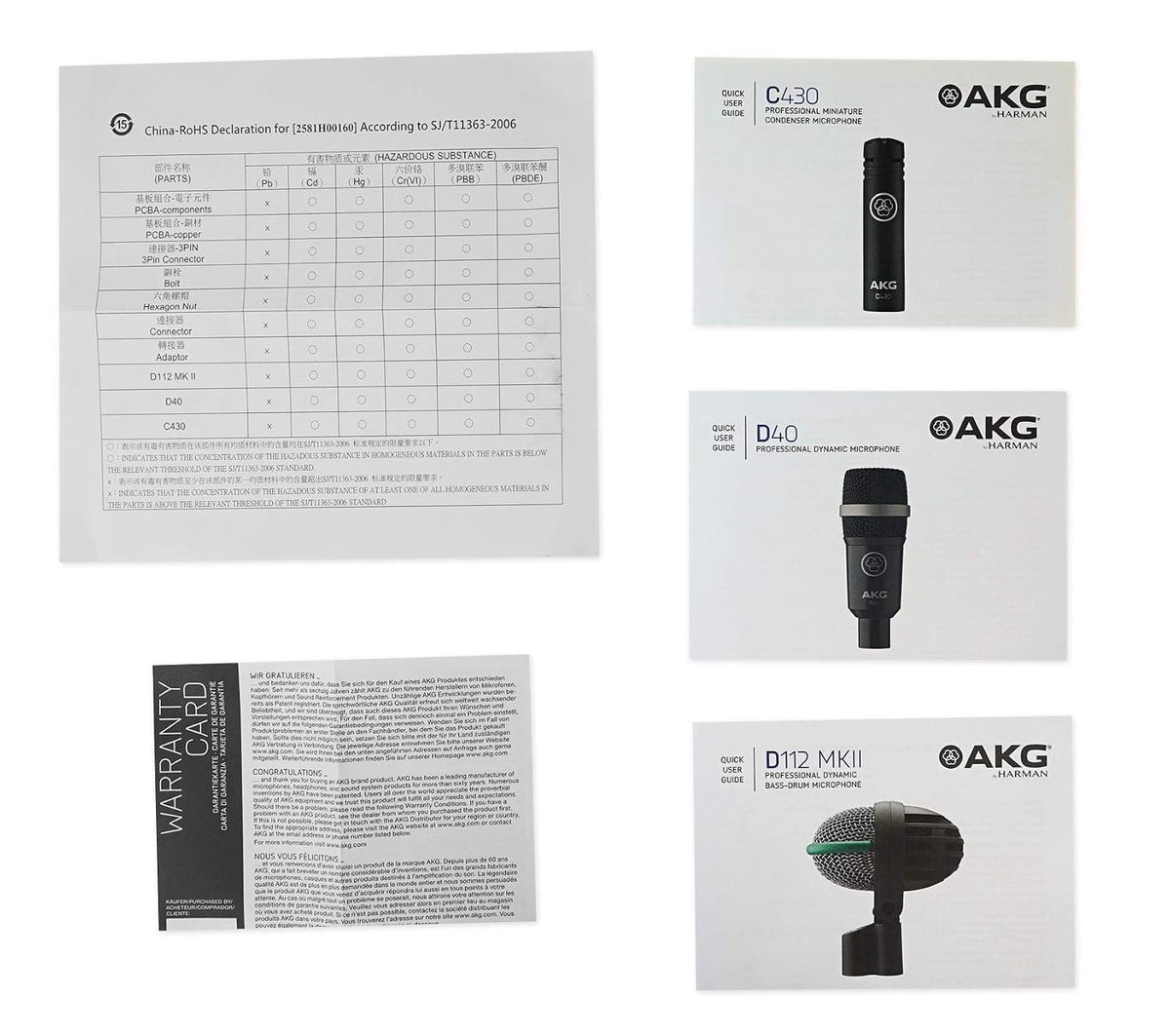 AKG Drum Set Concert 1 Professional Microphone Set (7-Piece)