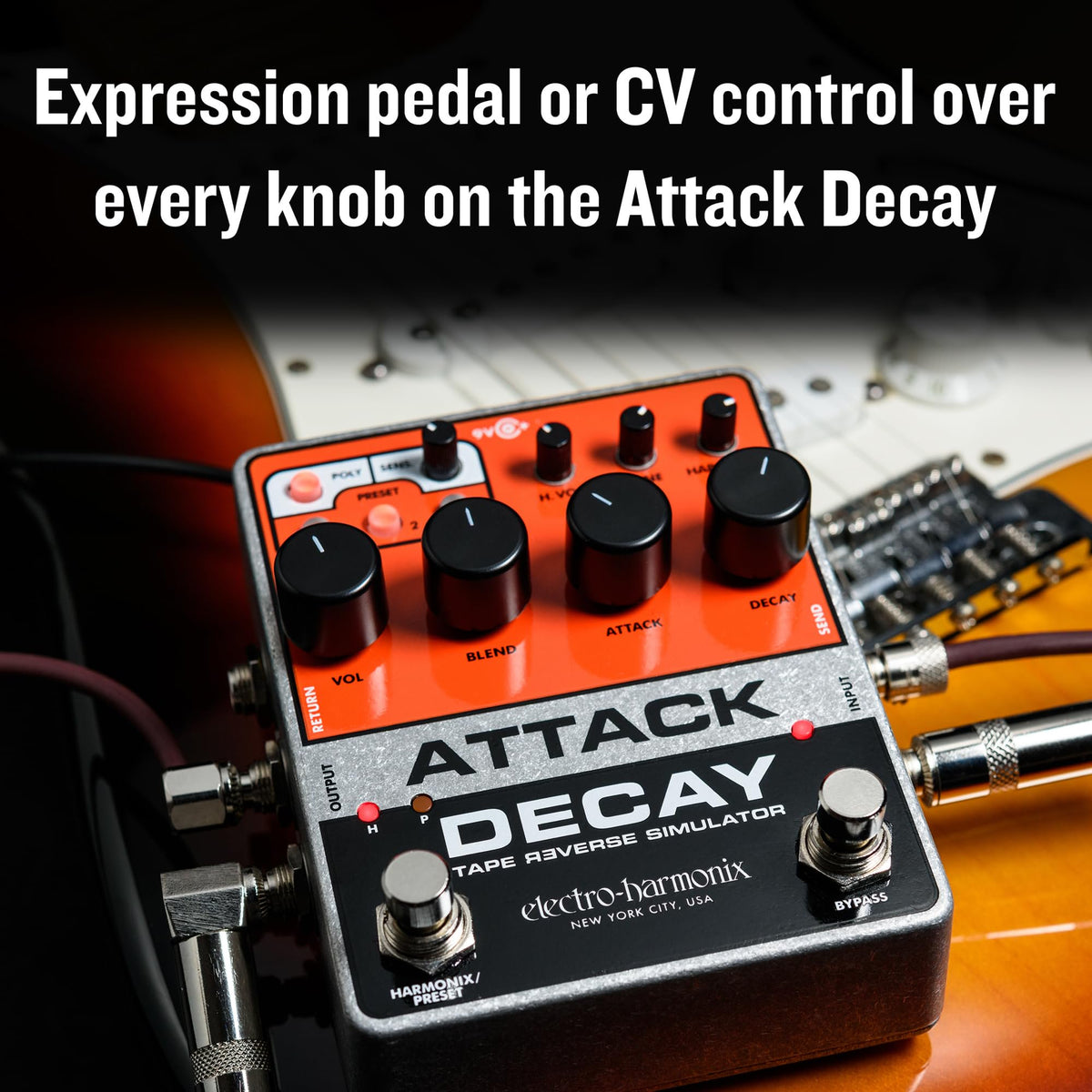 Electro-Harmonix Attack Decay Tape Reverse Simulator Pedal