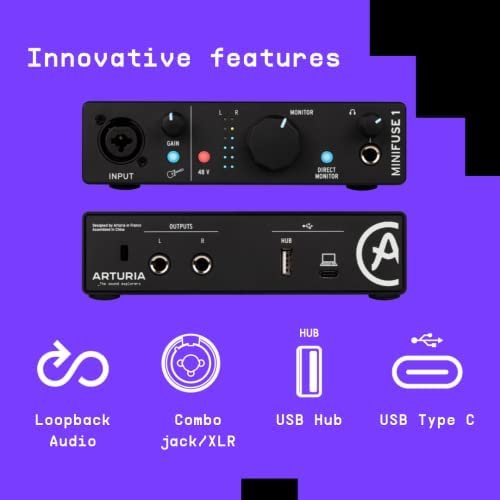 Arturia MiniFuse Series USB Audio Interfaces with Creative Software for Recording, Production, and Podcasting