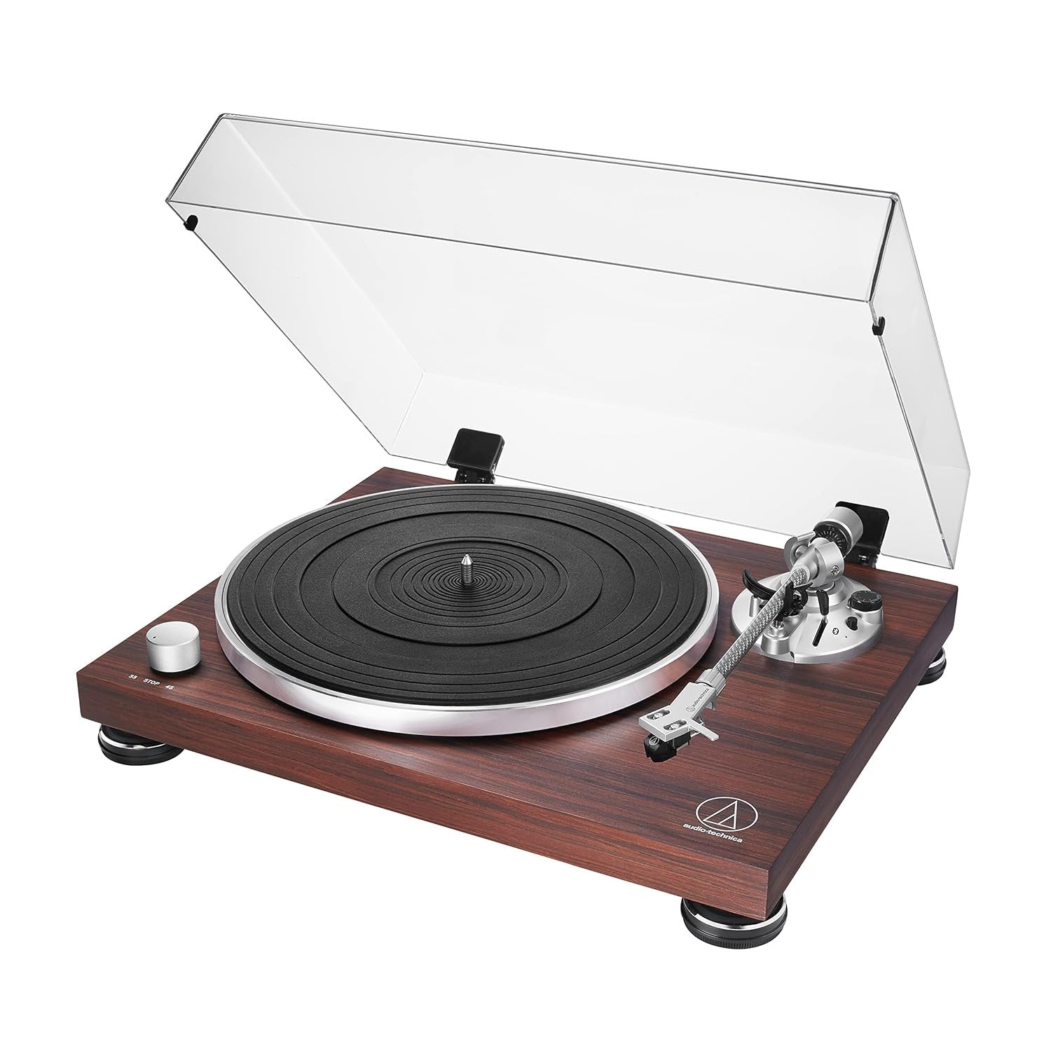 Audio-Technica AT-LPW50BT-RW Manual Belt-Drive Turntable, Rosewood