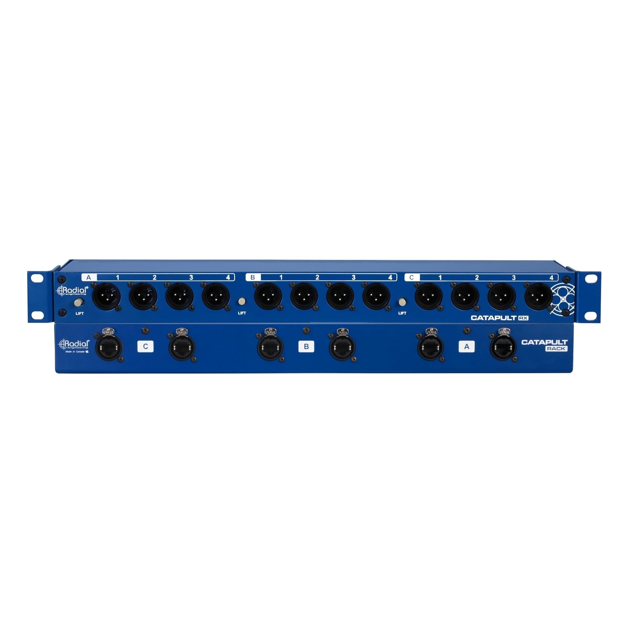 Radial Catapult Rack RX 12-channel Cat 5/6 Analog Audio Snake