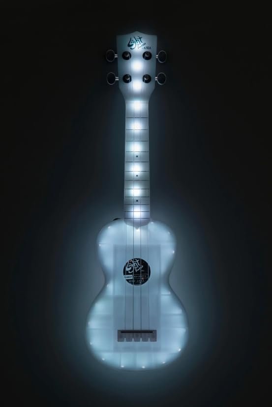 Kala Light Tone™ Color-Changing Light-Up Soprano Ukulele – LED Ukulele with 10 Light Modes, USB-C Rechargeable, ABS Body, Aquila Strings, Beginner-Friendly Ukulele