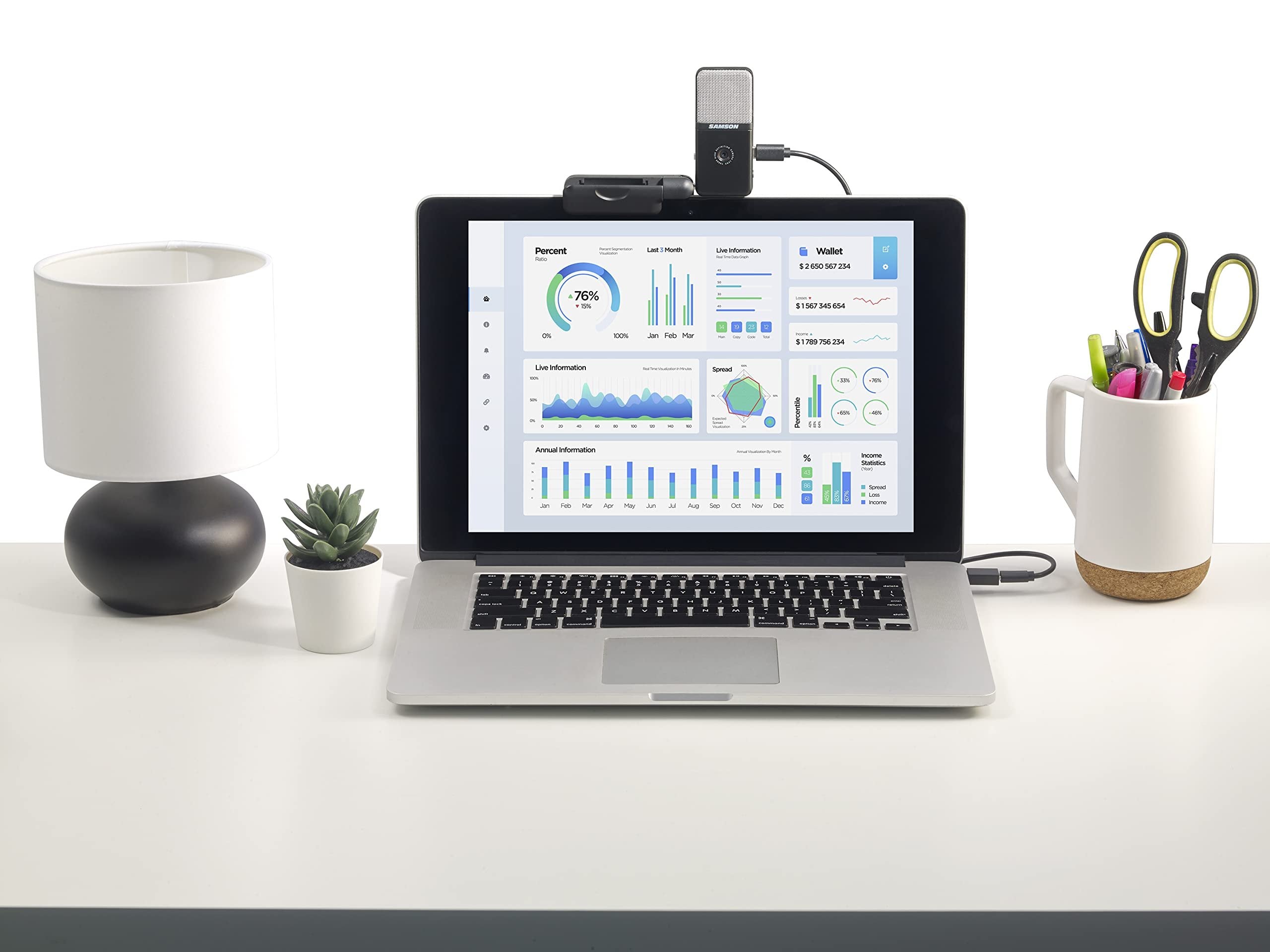 SAMSON Go Mic Video USB Microphone with Web Cam