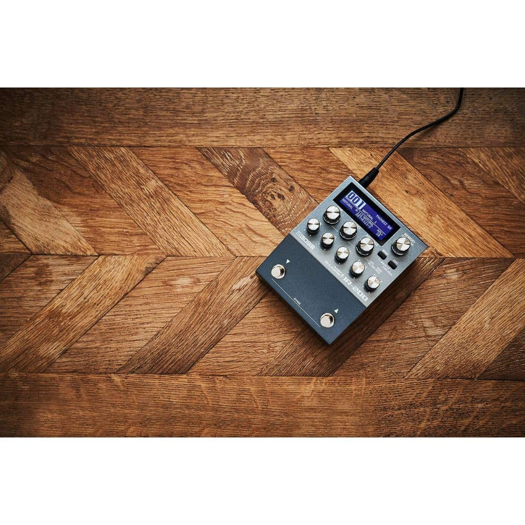 BOSS IR-200 AMP & IR CABINET PEDAL – Pedal-based Amp Simulator and Impulse Response Loader with Premium Sound and Features - Exceptional Audio Quality, Premium Amps, Deep Sound Shaping – 128 Memories
