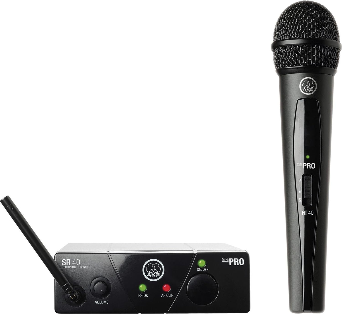 AKG WMS40 MINI Vocal Set Wireless Microphone System with SR40 Receiver & PT40 Mini Transmitter