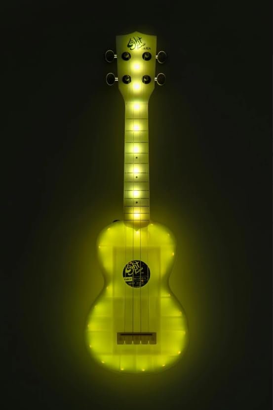 Kala Light Tone™ Color-Changing Light-Up Soprano Ukulele – LED Ukulele with 10 Light Modes, USB-C Rechargeable, ABS Body, Aquila Strings, Beginner-Friendly Ukulele