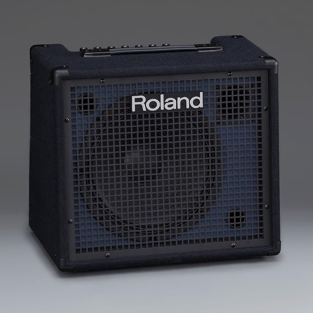 Roland KC-200 4-Channel Mixing Keyboard Amplifier 100-Watt Bundle with 25ft Pig Hog Speaker Cable & Polishing Cloth – Powerful Combo Amp with Sub Output, EQ, and Stereo Line Inputs