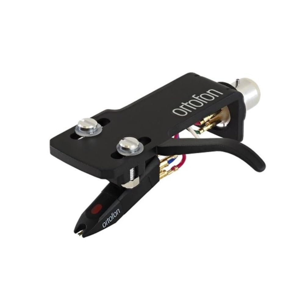 Ortofon OM PRO S Pre-Mounted on SH-4 Black Ortofon Headshell Bundle with Liquid Audio Carbon Fiber Record Brush & Instrument Polishing Cloth