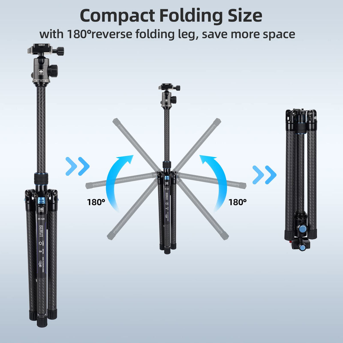 SIRUI AT-125 Carbon Fiber Travel Tripod with Ball Head