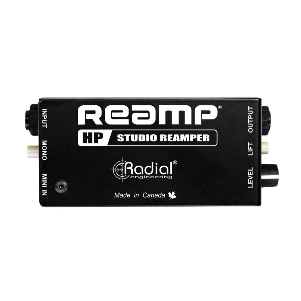 Radial Engineering Reamp® HP Compact Reamper Bundle w/Pig Hog Black Woven Instrument Cable and Liquid Audio Polishing Cloth