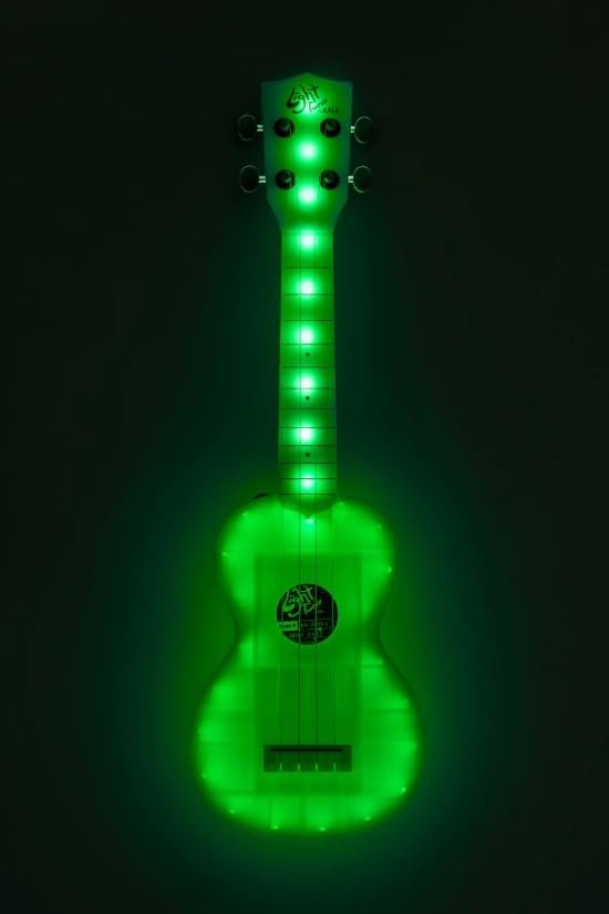 Kala Light Tone™ Color-Changing Light-Up Soprano Ukulele – LED Ukulele with 10 Light Modes, USB-C Rechargeable, ABS Body, Aquila Strings, Beginner-Friendly Ukulele