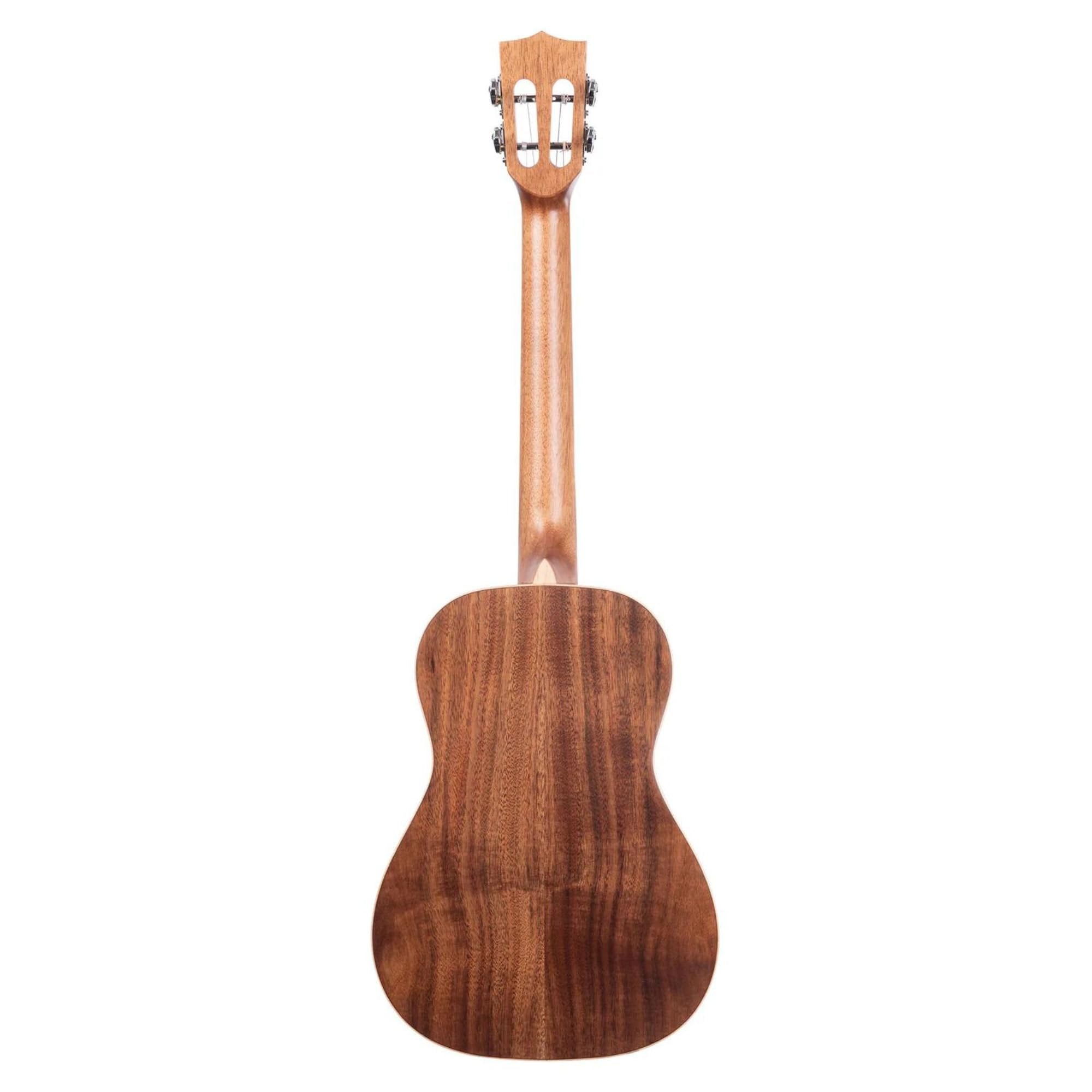 Kala KA-SA-B Solid Acacia Baritone Ukulele Satin Natural Bundle with KALA Klipz Blue Clip-On Tuner & Polishing Cloth – Rich Tone, Maple Binding, Slotted Headstock, Premium Baritone Build