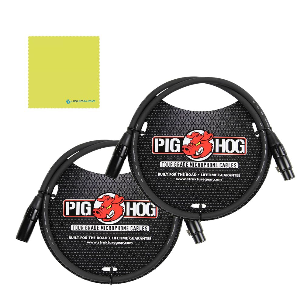 ART CLEANBox Pro Dual Channel Level Converter Bundle with 2x 3ft Pig Hog 8mm XLR Mic Cables & Polishing Cloth – Converts Between Consumer & Pro Line Levels, Balanced & Unbalanced Signals