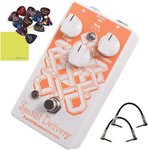 EarthQuaker Devices Spatial Delivery® Envelope Filter with Sample & Hold Bundle w/2x Strukture S6P48 Woven Right Angle Patch Cables, 12x Guitar Picks and Liquid Audio Polishing Cloth