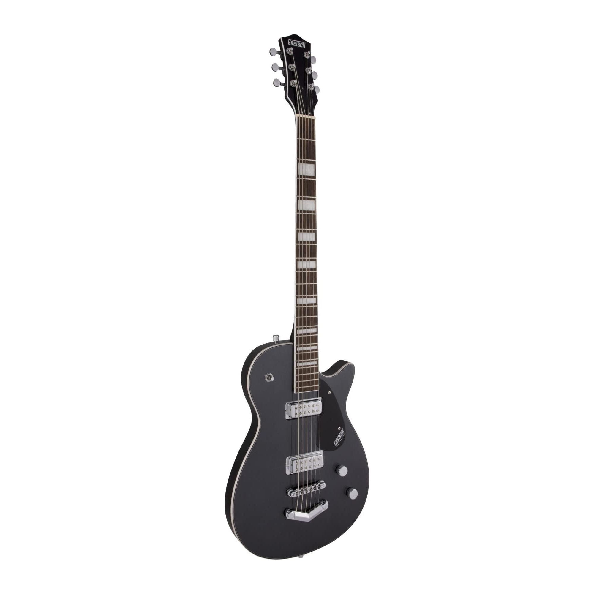 Gretsch G5260T Electromatic Jet Baritone Solid Body 6-String Electric Guitar with V-Stoptail, 12-Inch Laurel Fingerboard, and Bolt-On Maple Neck (Right-Handed, London Grey)