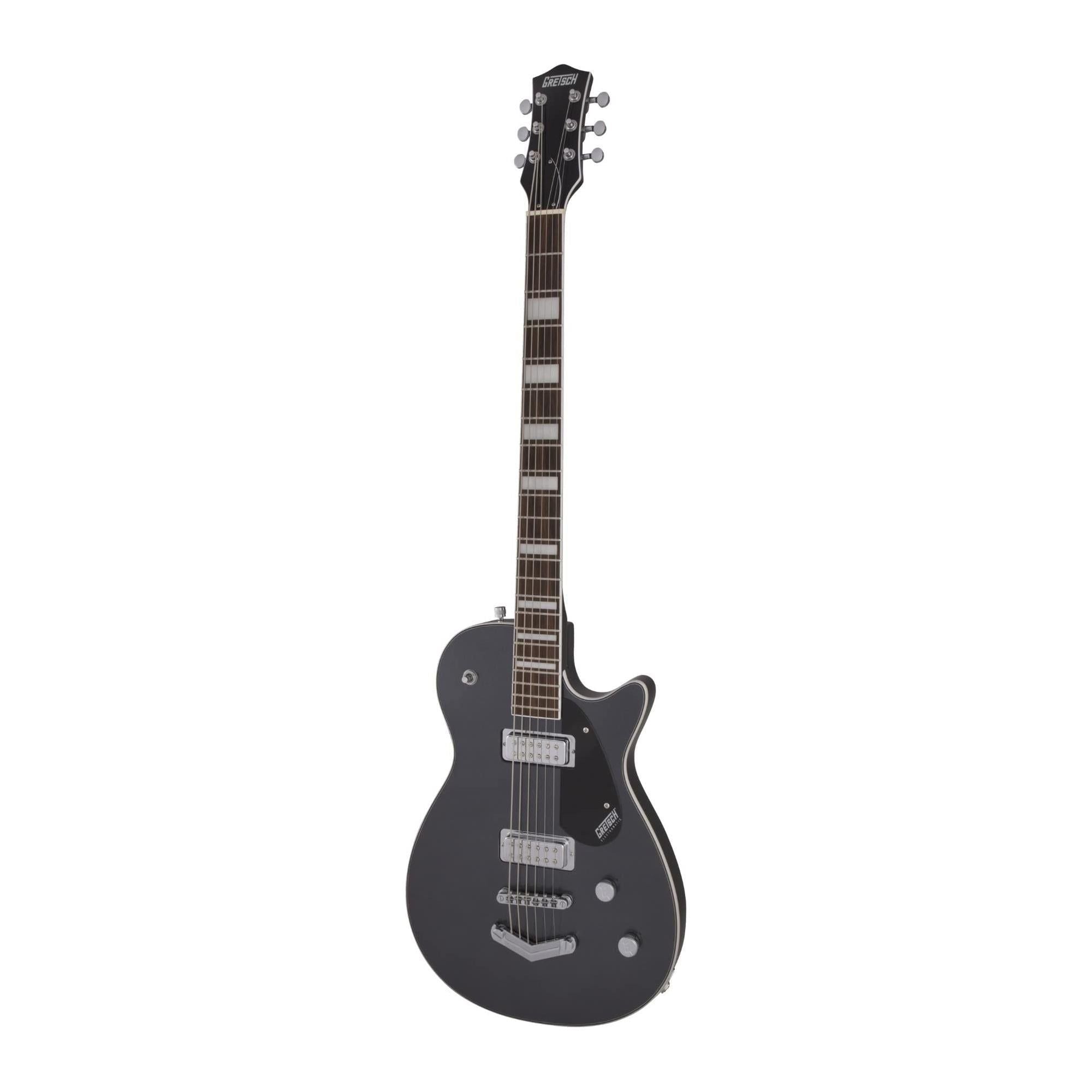 Gretsch G5260T Electromatic Jet Baritone Solid Body 6-String Electric Guitar with V-Stoptail, 12-Inch Laurel Fingerboard, and Bolt-On Maple Neck (Right-Handed, London Grey)