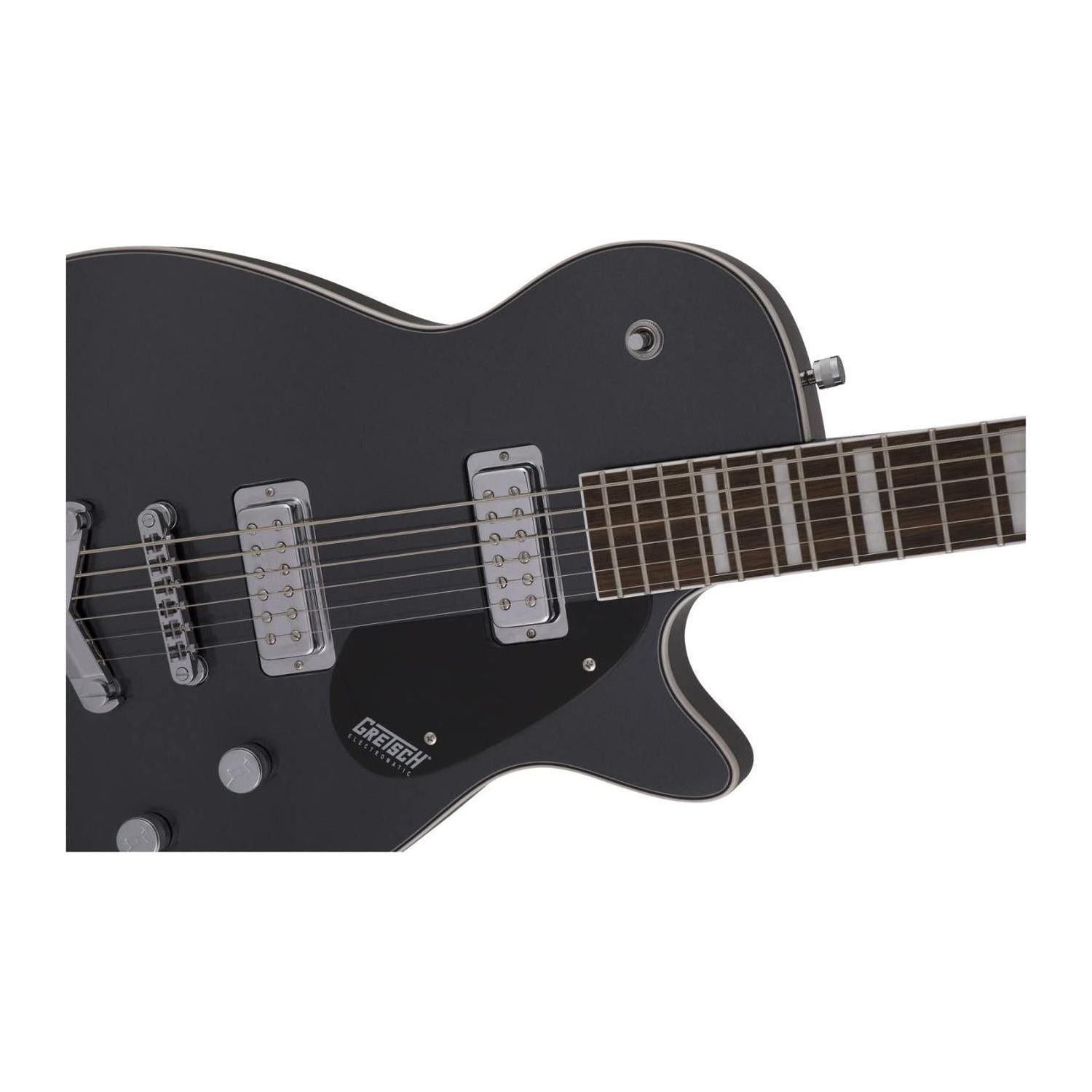Gretsch G5260T Electromatic Jet Baritone Solid Body 6-String Electric Guitar with V-Stoptail, 12-Inch Laurel Fingerboard, and Bolt-On Maple Neck (Right-Handed, London Grey)