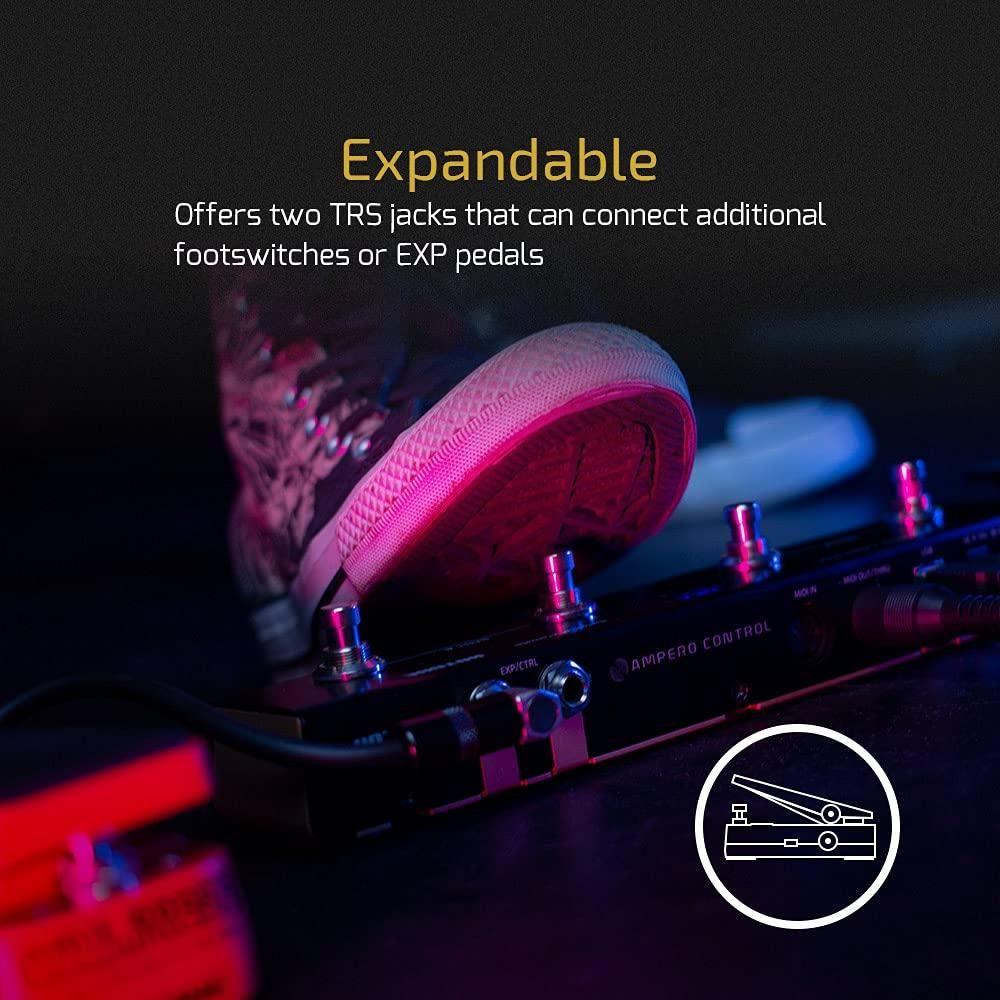 HOTONE MIDI Foot Controller Pedal Bluetooth Ampero Control 4 Button