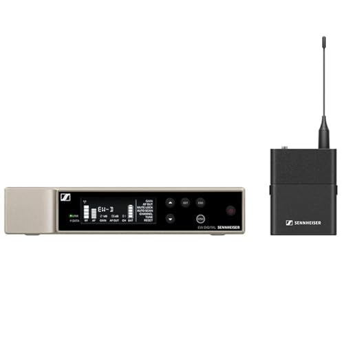 SENNHEISER Wireless Microphone System Bundle with 10ft Pig Hog Mic Cable, 4 AA Batteries & Polishing Cloth – SK Wireless Bodypack Base System, R1-6 (520-576MHz), 508741