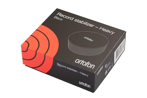 Ortofon Heavy Record Stabilizer Weight with Protective Felt Pad - 350g Aluminum Weight for Vinyl Playback - Stylish Matte Finish and Textured Wavegrip