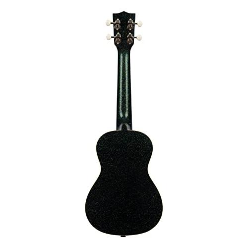 Kala Brand Music Co Sparkle Collection, 4-String Ukulele, Right, Black, Concert (KA-SPRK