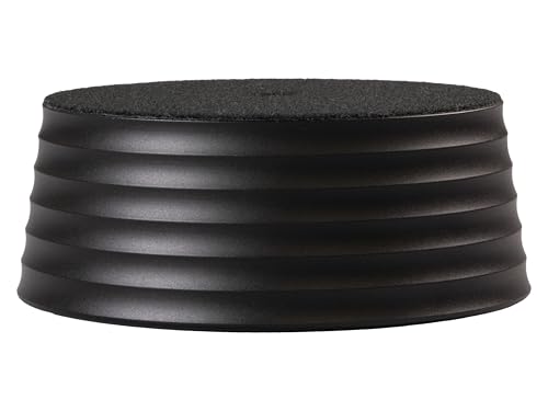 Ortofon Heavy Record Stabilizer Weight with Protective Felt Pad - 350g Aluminum Weight for Vinyl Playback - Stylish Matte Finish and Textured Wavegrip