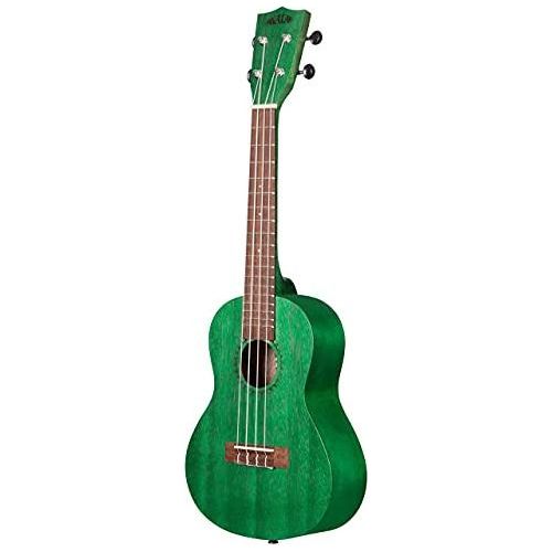 Kala Brand Music Co. Watercolor Meranti Collection, 4-String Ukulele, Right, Green, Concert (KA-MRT-GRN-C)