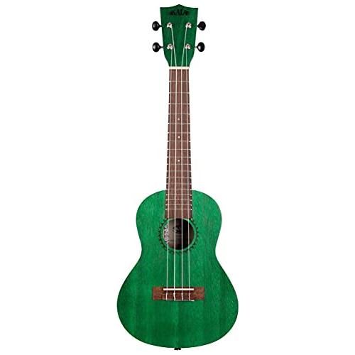 Kala Brand Music Co. Watercolor Meranti Collection, 4-String Ukulele, Right, Green, Concert (KA-MRT-GRN-C)