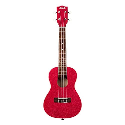 Kala Brand Music Co Sparkle Collection, 4-String Ukulele, Right, Black, Concert (KA-SPRK