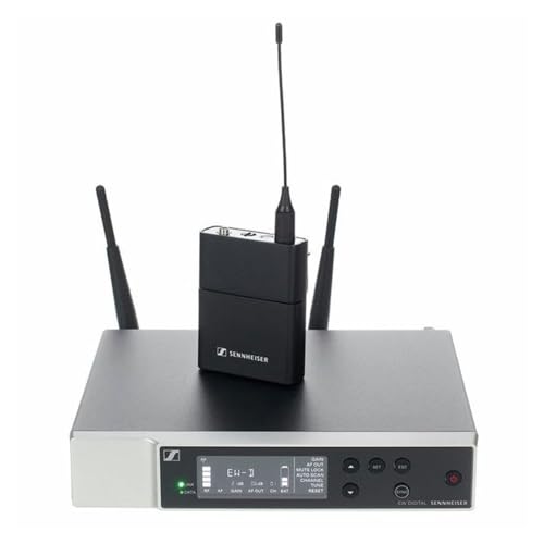 SENNHEISER Wireless Microphone System Bundle with 10ft Pig Hog Mic Cable, 4 AA Batteries & Polishing Cloth – SK Wireless Bodypack Base System, R1-6 (520-576MHz), 508741