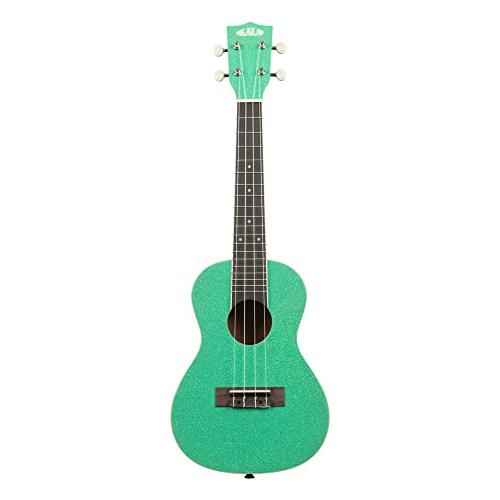 Kala Brand Music Co Sparkle Collection, 4-String Ukulele, Right, Black, Concert (KA-SPRK