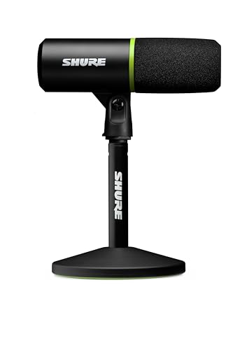 Shure MV6 Gaming Microphone, Dynamic USB PC Mic for Video Games & Streaming - Desktop Stand, Background Noise Cancellation, Tap-to-Mute & 3.5mm Output for Real-Time Headphone Monitoring