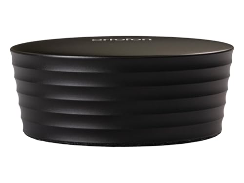 Ortofon Heavy Record Stabilizer Weight with Protective Felt Pad - 350g Aluminum Weight for Vinyl Playback - Stylish Matte Finish and Textured Wavegrip