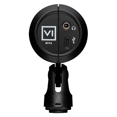 Shure MV6 Gaming Microphone, Dynamic USB PC Mic for Video Games & Streaming - Desktop Stand, Background Noise Cancellation, Tap-to-Mute & 3.5mm Output for Real-Time Headphone Monitoring