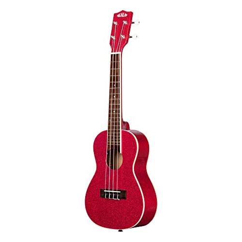 Kala Brand Music Co Sparkle Collection, 4-String Ukulele, Right, Black, Concert (KA-SPRK