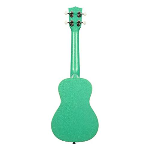 Kala Brand Music Co Sparkle Collection, 4-String Ukulele, Right, Black, Concert (KA-SPRK
