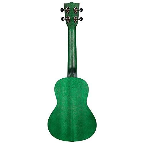 Kala Brand Music Co. Watercolor Meranti Collection, 4-String Ukulele, Right, Green, Concert (KA-MRT-GRN-C)