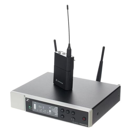 SENNHEISER Wireless Microphone System Bundle with 10ft Pig Hog Mic Cable, 4 AA Batteries & Polishing Cloth – SK Wireless Bodypack Base System, R1-6 (520-576MHz), 508741