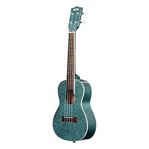 Kala Brand Music Co Sparkle Collection, 4-String Ukulele, Right, Black, Concert (KA-SPRK