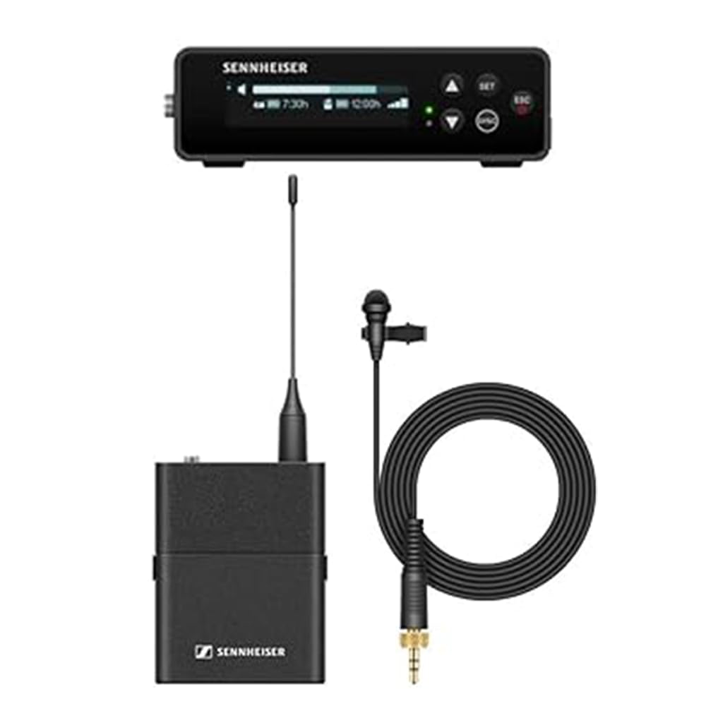 Sennheiser EW-DP ME 2 Set (R4-9) Camera-Mount Digital Wireless Microphone System Bundle w/Pig Hog PHM10 8mm Mic Cable, 4-pack Blucoil AA Batteries and Liquid Audio Polishing Cloth