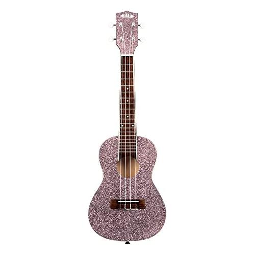 Kala Brand Music Co Sparkle Collection, 4-String Ukulele, Right, Black, Concert (KA-SPRK