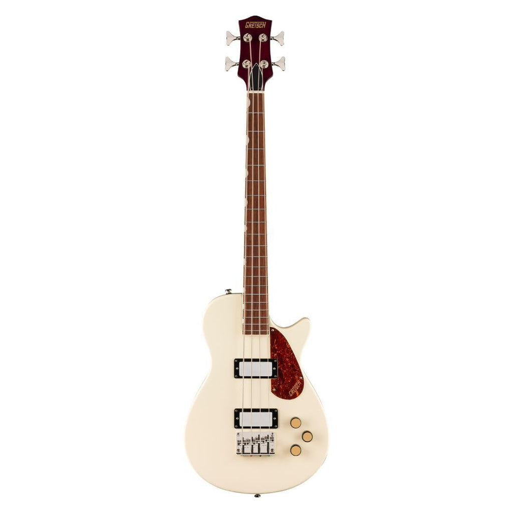 Gretsch Streamliner Jet Club Single-Cut 4-String Right-Handed Bass Guitar with Nato Body and Laurel Fingerboard (Vintage White)