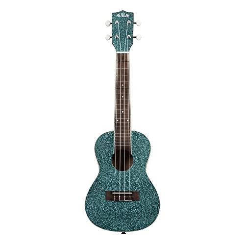 Kala Brand Music Co Sparkle Collection, 4-String Ukulele, Right, Black, Concert (KA-SPRK
