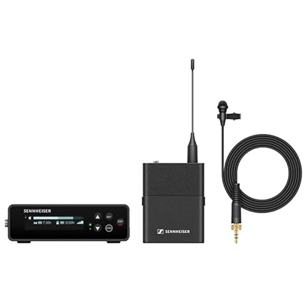 Sennheiser EW-DP ME 2 Set (Q1-6) Camera-Mount Digital Wireless Microphone System Bundle w/Pig Hog PHM10 8mm Mic Cable, 4-pack Blucoil AA Batteries and Liquid Audio Polishing Cloth