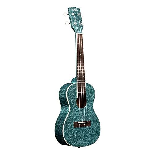 Kala Brand Music Co Sparkle Collection, 4-String Ukulele, Right, Black, Concert (KA-SPRK