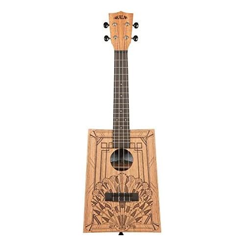 Kala Brand Music Co. Cigar Box Ukulele, 4-String, Right, Natural, Concert (KA-CB-Deco-C-W-Bag)