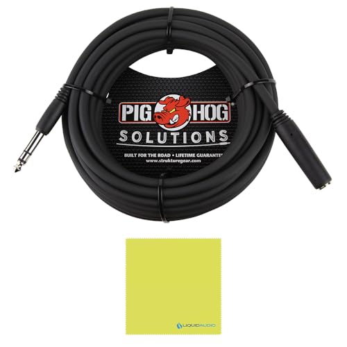 Audio Technica ATH-R50x Professional Open-Back Reference Headphones Bundle with 25ft Pig Hog Headphone Extension Cable (1/4") & Polishing Cloth – Studio Monitoring, Mixing & Critical Listening