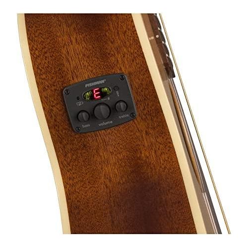 Fender Newporter Player Acoustic Guitar, with 2-Year Warranty, Natural, Walnut Fingerboard