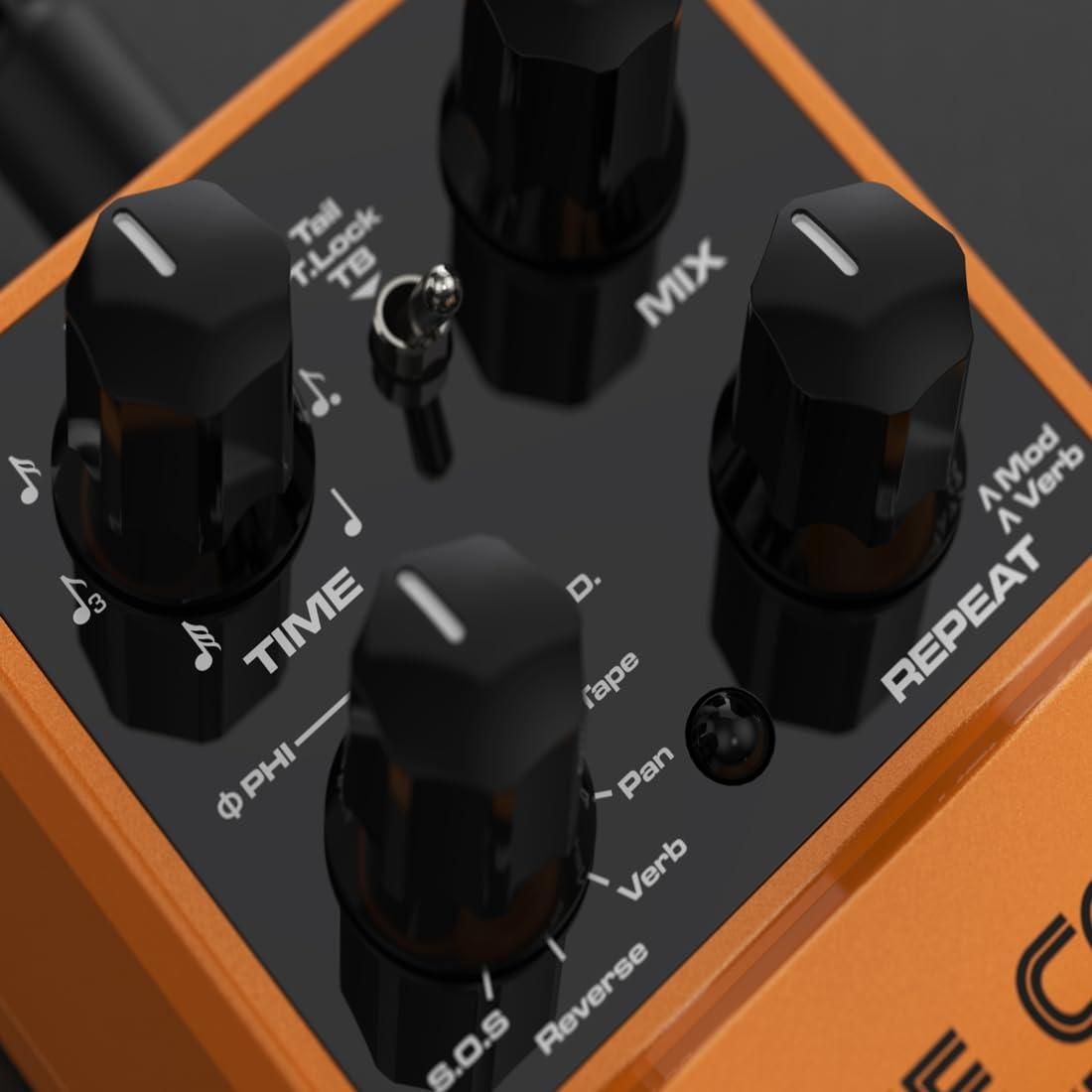 NUX Time Core Deluxe MKII Delay Effect Pedal, 7 Types Delay, 40 Seconds Stereo Phrase Looper